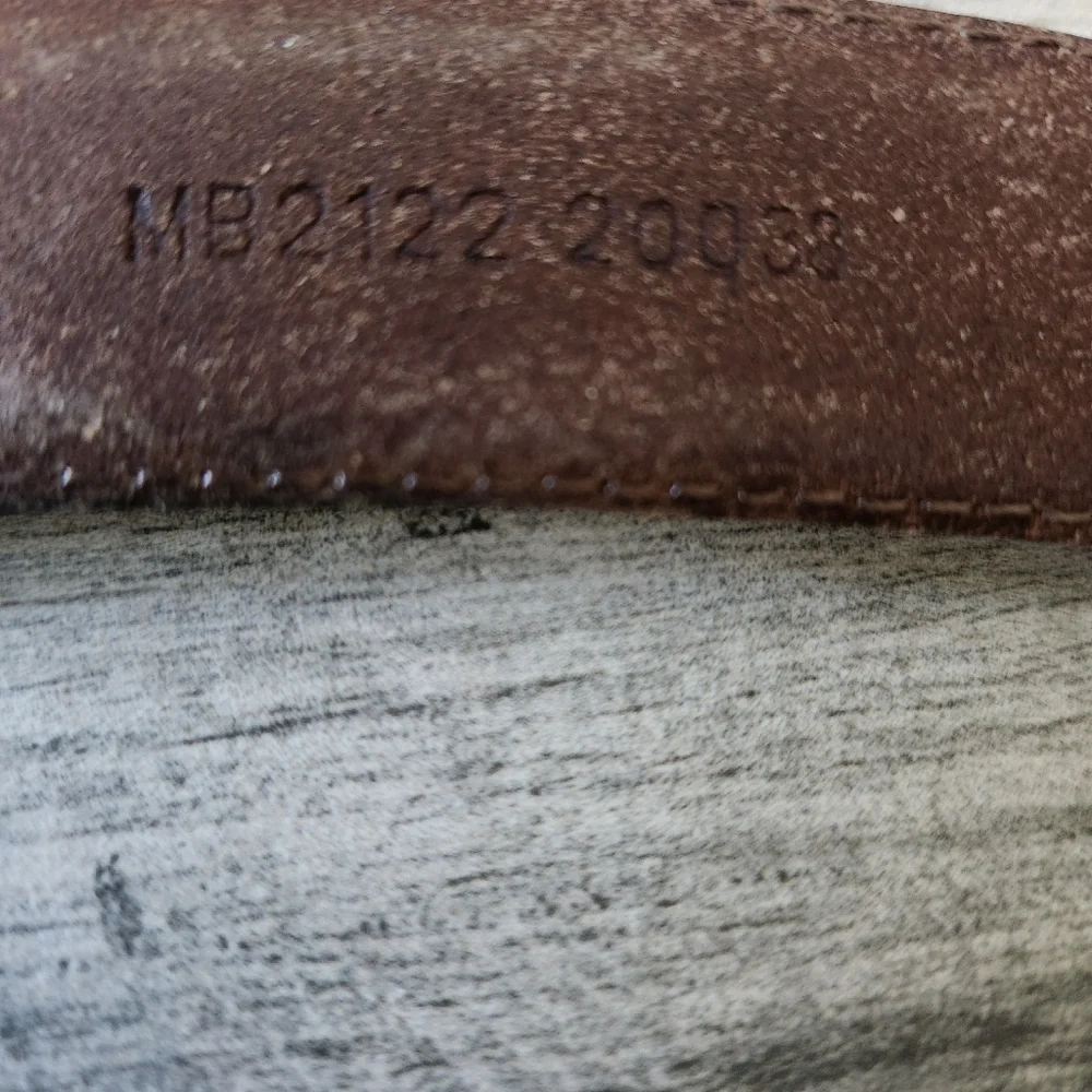 Fossil Belt Brown Leather Brass Buckle 38